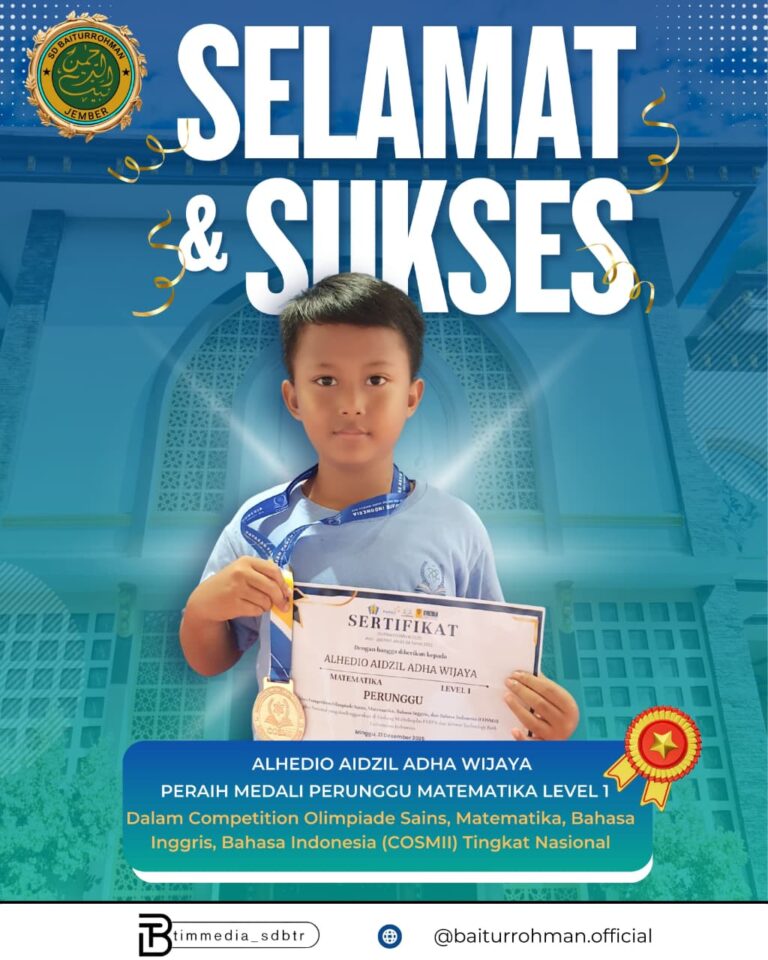Aledhio Aidzil Wijaya – Peraih Medali Perunggu Matematika Level 1 COSMII Tingkat Nasional