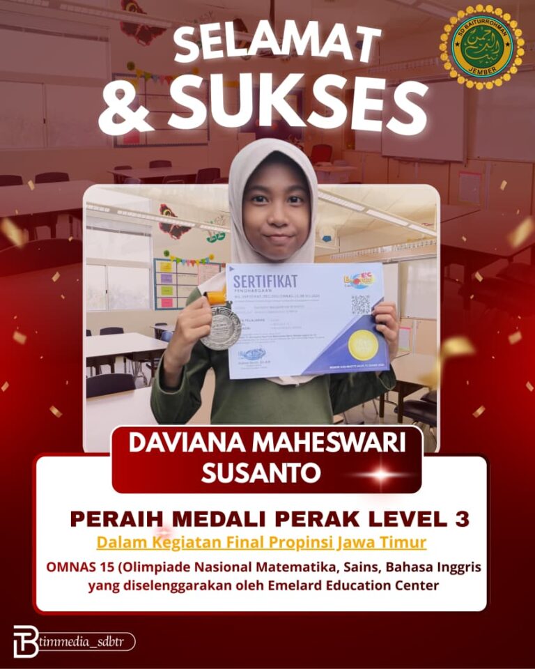 Daviana Maheswari S – Peraih Medali Perak Level 3 Final Provinsi Jawa Timur OMNAS 15 oleh Emerald Education Center