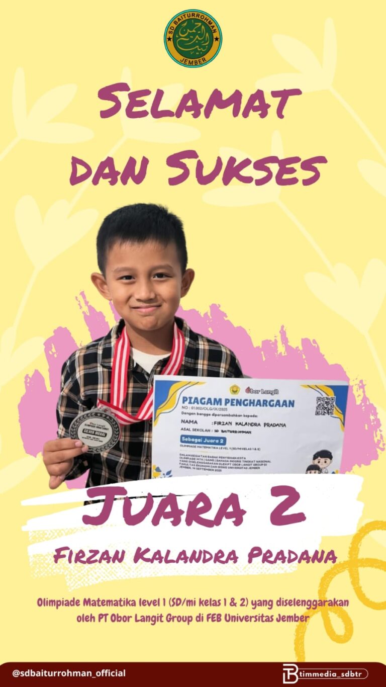 Firzan Kalandra P – Juara 2 Olimpiade Matematika Level 1 PT Obor Langit Group