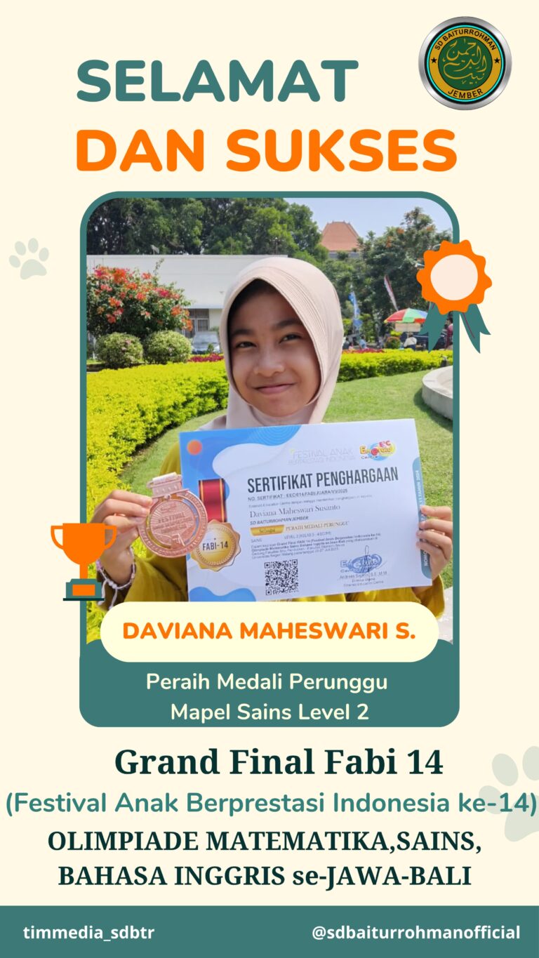 Daviana Maheswari S – Peraih Medali Perunggu SAINS Level 2 FABI 14